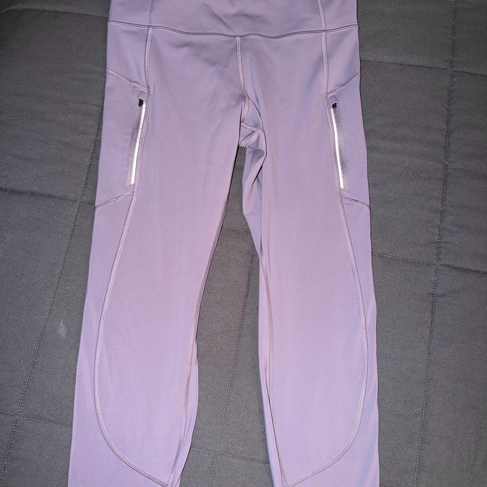 Lavender Athleta Leggings and Top